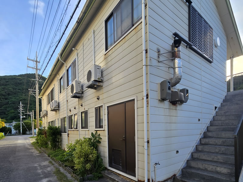 沖縄の離島リゾートバイトで利用されている寮の外観